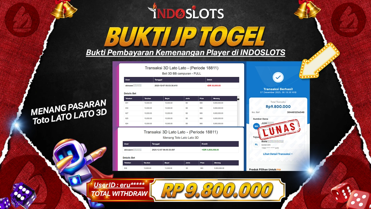 Racikan Nomor Erup**** Di 3D Lato Lato Indoslots Jepe Rp 9,8 Juta