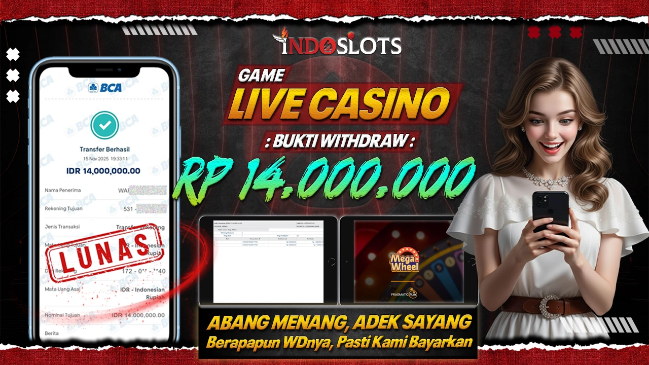 Remi**** Menang Beruntun Di Mega Wheel Indoslots, Slip Wd Tercetak Rp 14 Juta