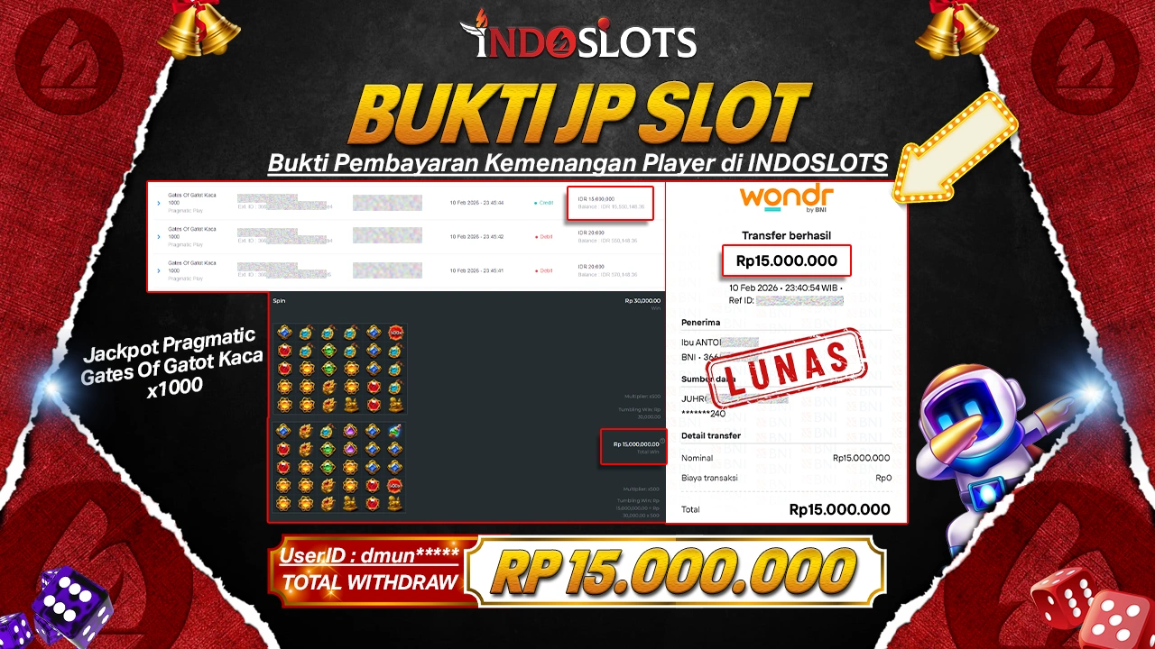 Gates Of Gatot Kaca 1000 Di Indoslots Buka Pintu Jp, Dmun**** Bawa Pulang Rp 15 Juta