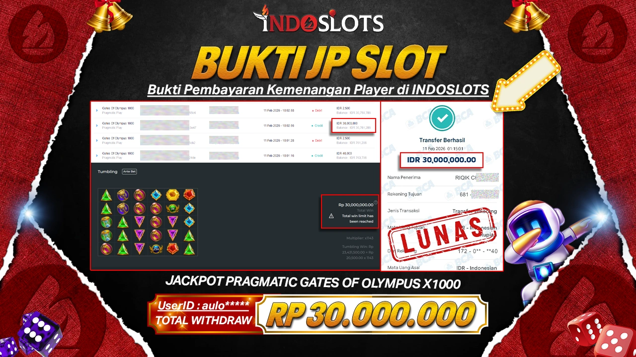 Room Malam Gates Of Olympus 1000 Indoslots Panas, Aulo**** Tarik Rp 30 Juta Tanpa Drama