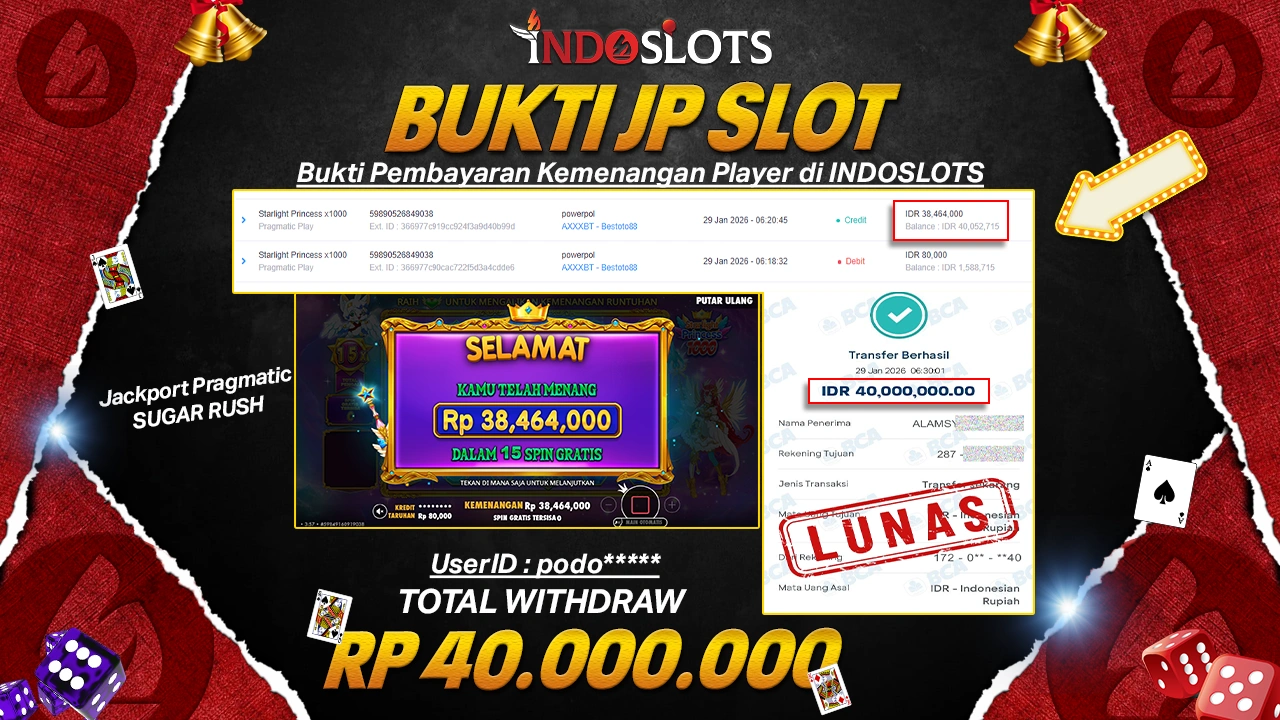 Room Malam Starlight Princess 1000 Indoslots Panas, Podo**** Tarik Rp 40 Juta Tanpa Drama