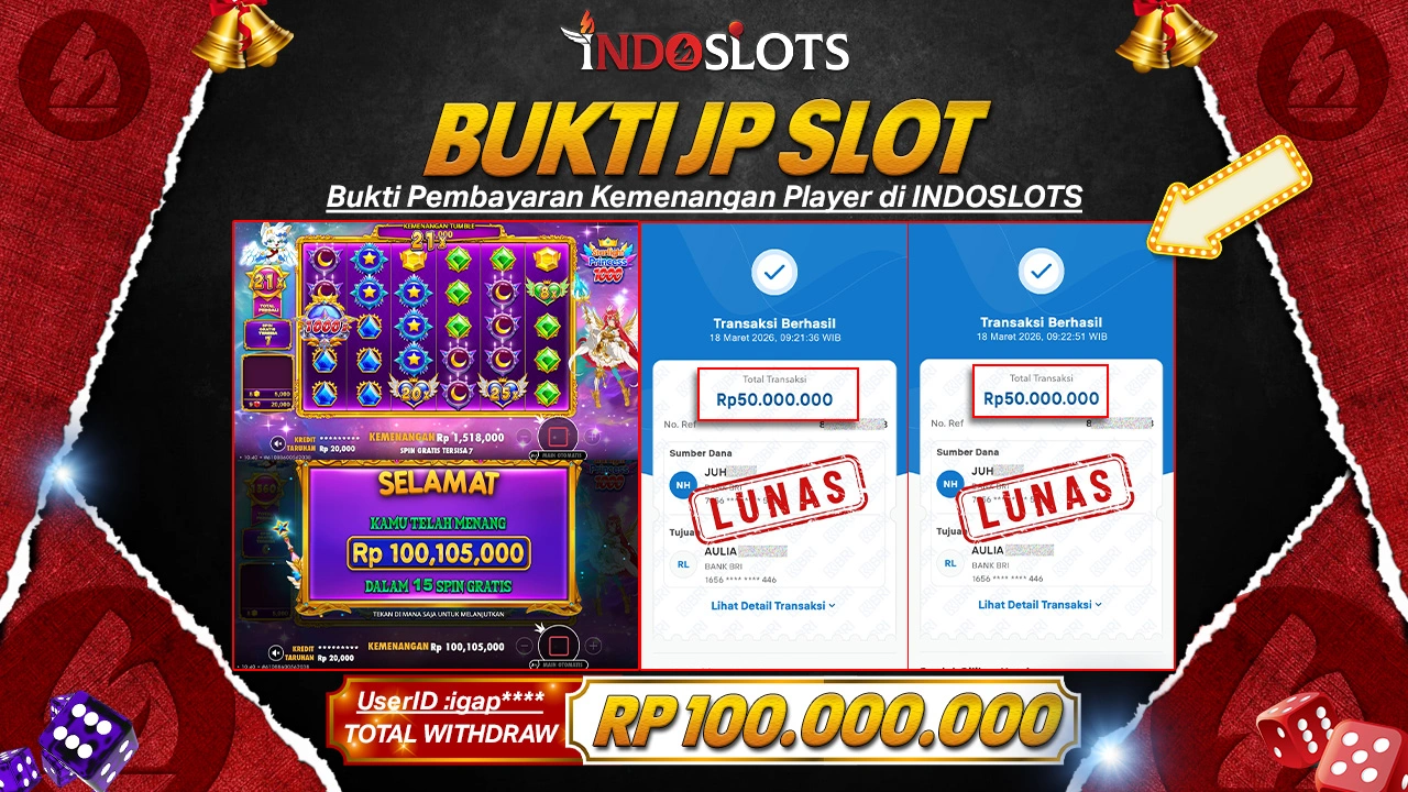 Starlight Princess 1000 Di Indoslots Buka Pintu Jp, Igap**** Bawa Pulang Rp 100 Juta
